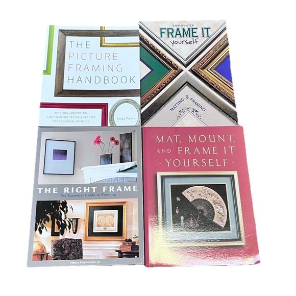 Lot of 4 How-to Picture Frame Step by Step Soft Cover Guide Books Matting - Picture 1 of 2